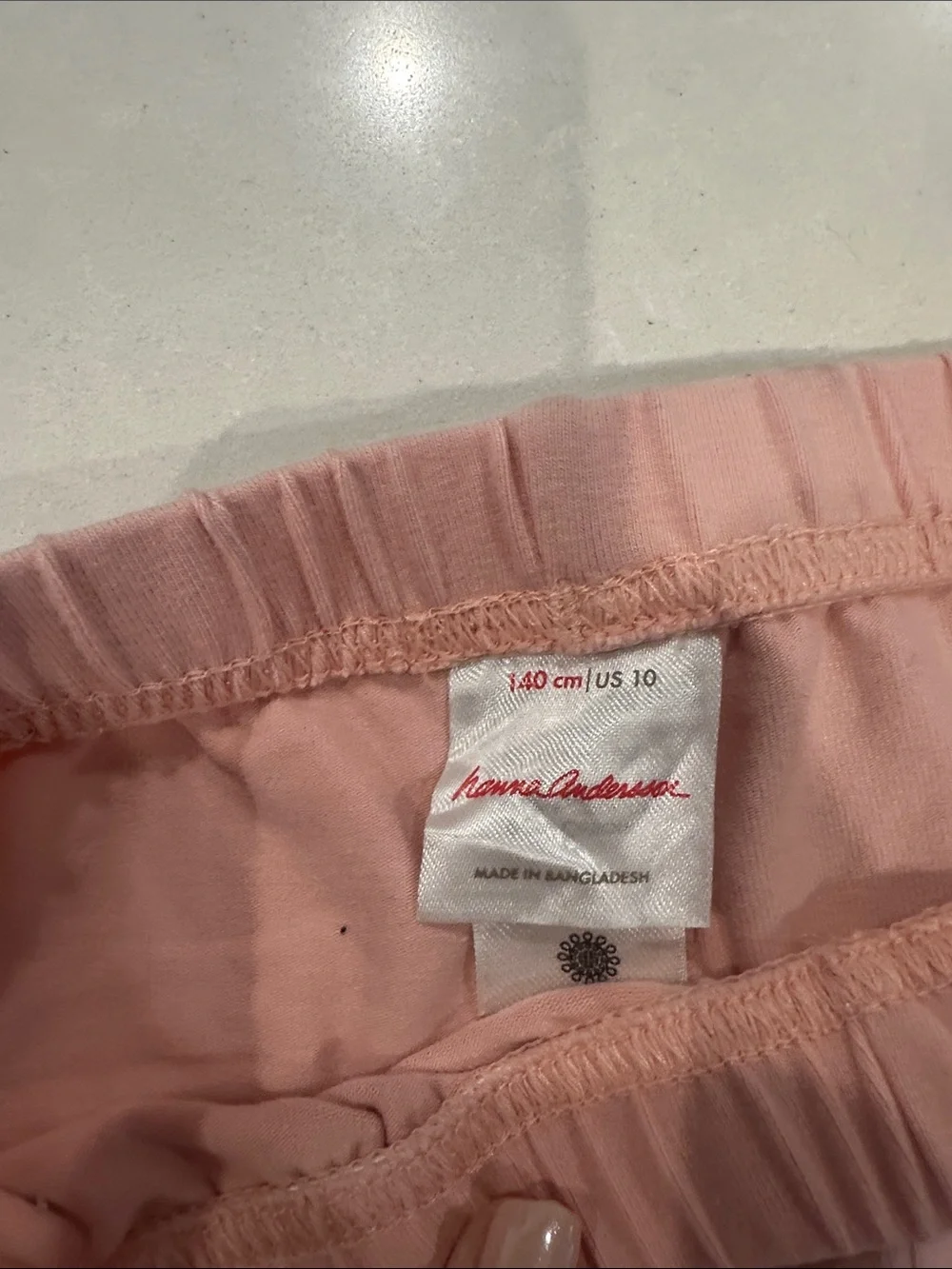 Hanna Andersson Light Pink Elastic Waist Leggings